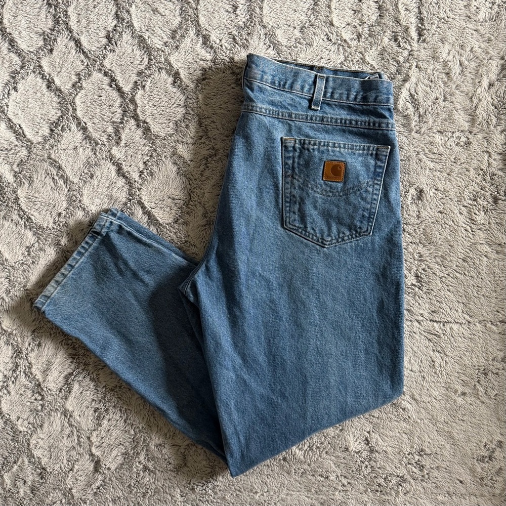 Carhartt B17 STW Relaxed Fit Straight-Leg Jeans Men’s 40x32 Light Wash Workwear